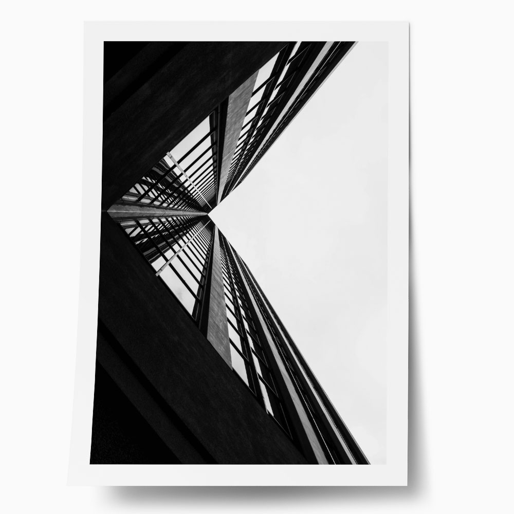 Poster BLACK AND WHITE ARCHITECTURAL SKYSCRAPERS 3