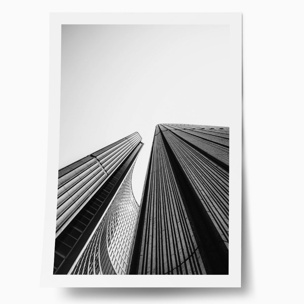 Poster BLACK AND WHITE ARCHITECTURAL SKYSCRAPERS 4