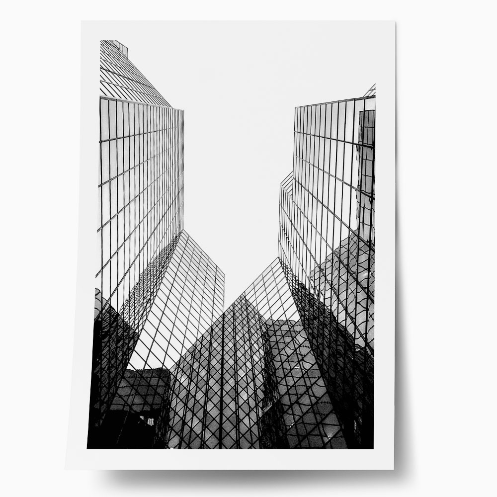 Poster BLACK AND WHITE ARCHITECTURAL SKYSCRAPERS 6