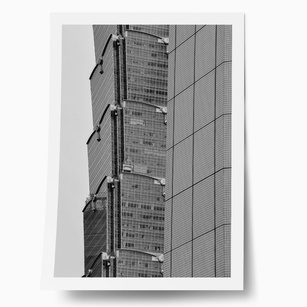 Poster BLACK AND WHITE ARCHITECTURAL TEXTURED GEOMETRIC