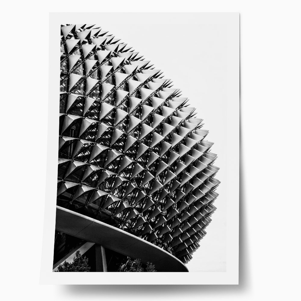Poster BLACK AND WHITE ARCHITECTURAL TRIANGULAR SUNSHADES