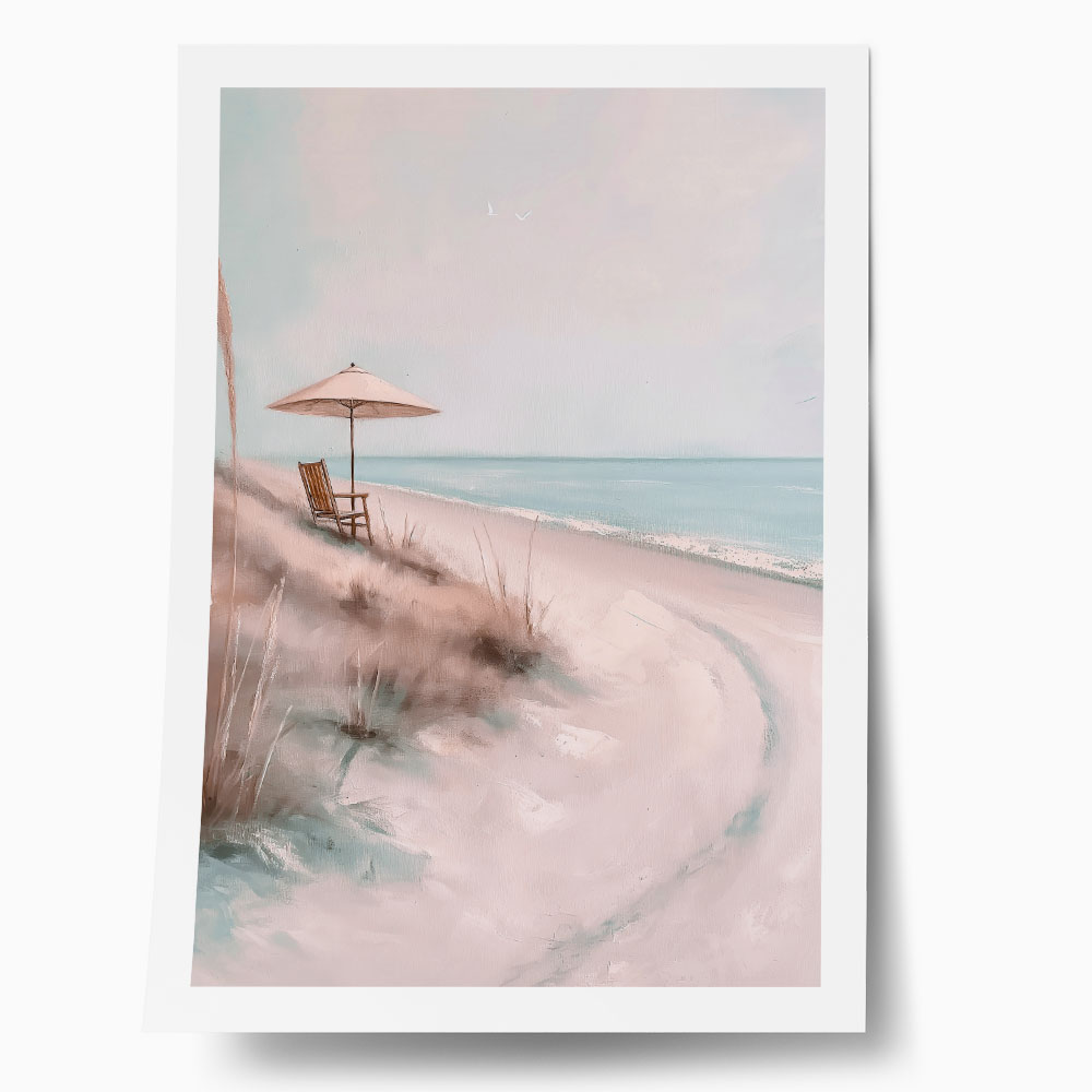 Poster VINTAGE PASTEL BEACH PATH