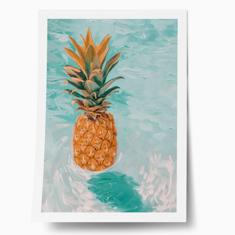 Poster VINTAGE PASTEL BEACH PINEAPPLE 3