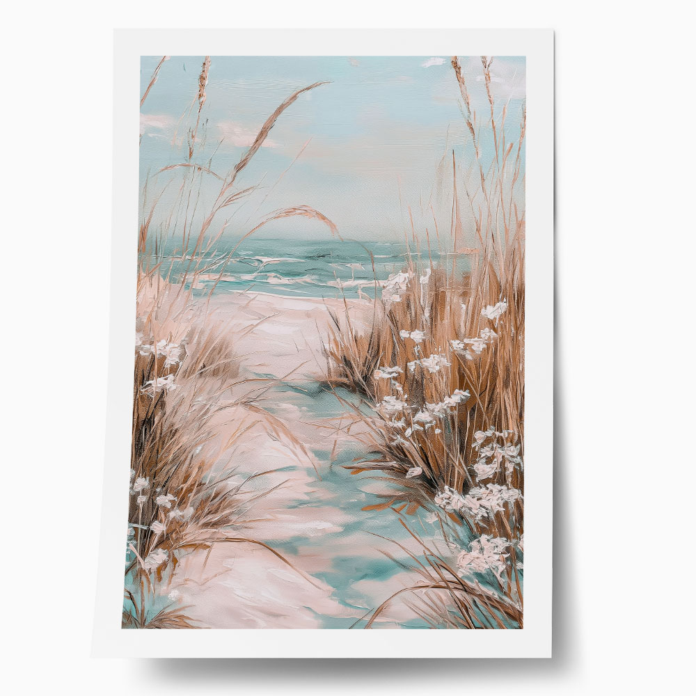 Poster VINTAGE PASTEL BEACH VIEW 3
