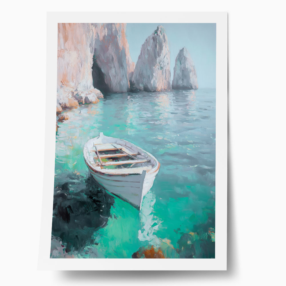 Poster VINTAGE PASTEL BOAT 3