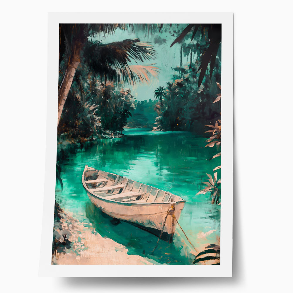 Poster VINTAGE PASTEL BOAT 6