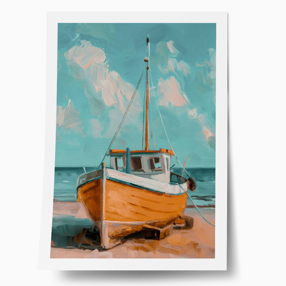 Poster VINTAGE PASTEL BOAT 8