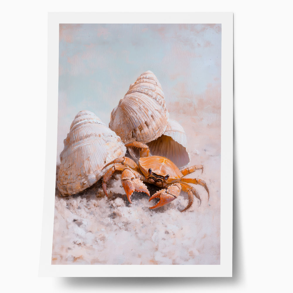 Poster VINTAGE PASTEL CRAB