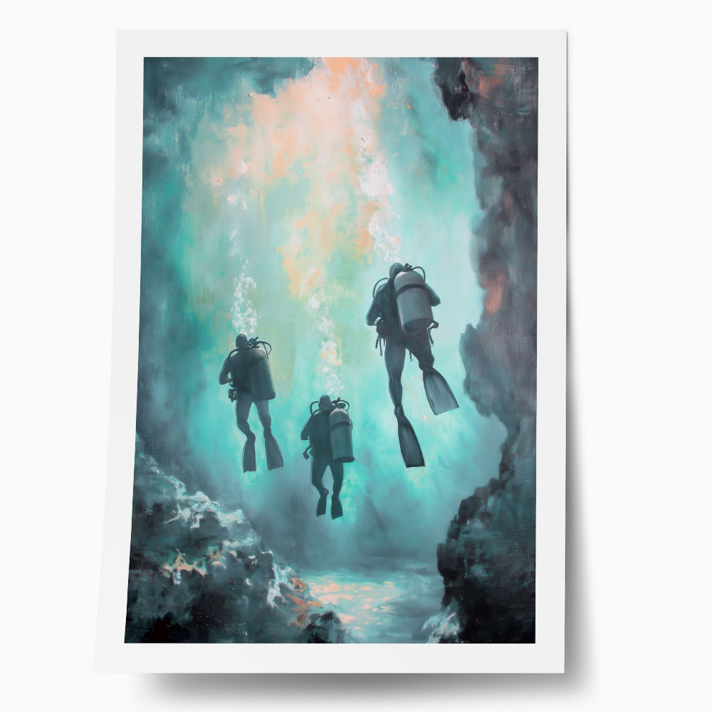 Poster VINTAGE PASTEL DIVERS