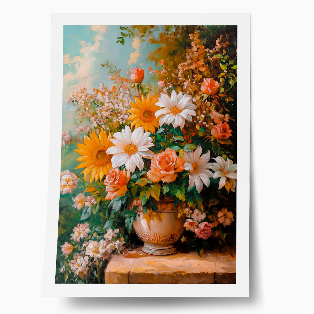 Poster VINTAGE PASTEL FLOWERS 2