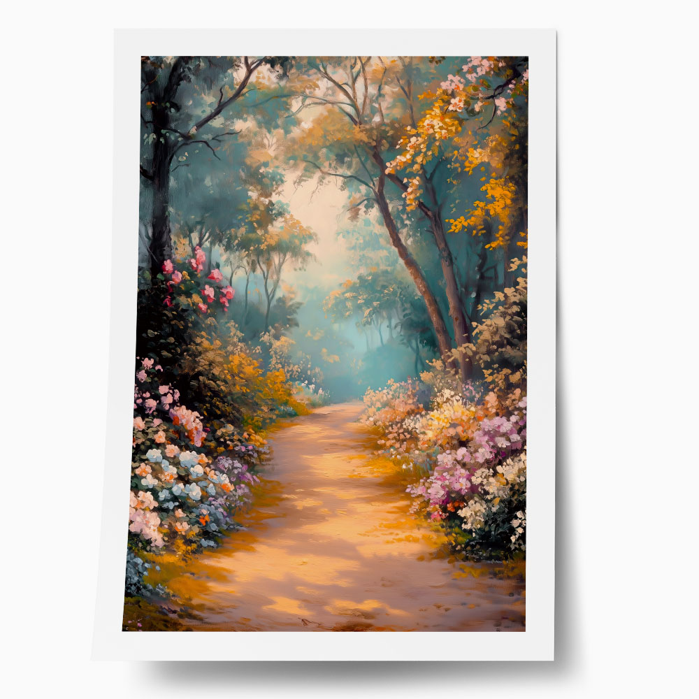 Poster VINTAGE PASTEL FOREST PATH