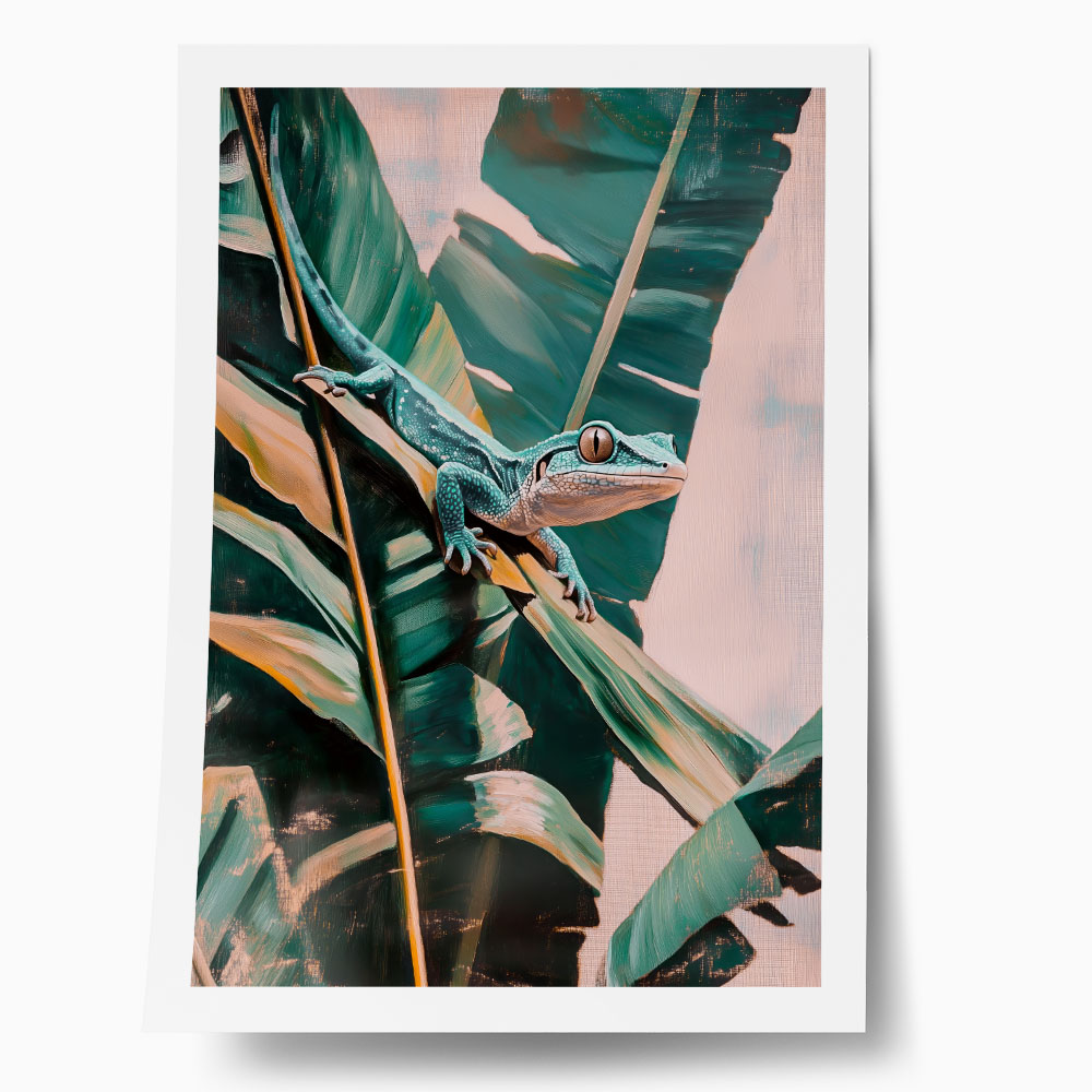 Poster VINTAGE PASTEL LIZARD