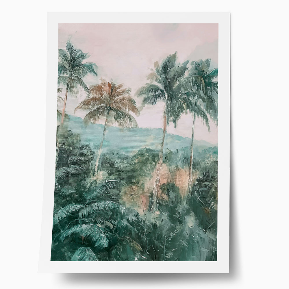 Poster VINTAGE PASTEL PALM TREES 3