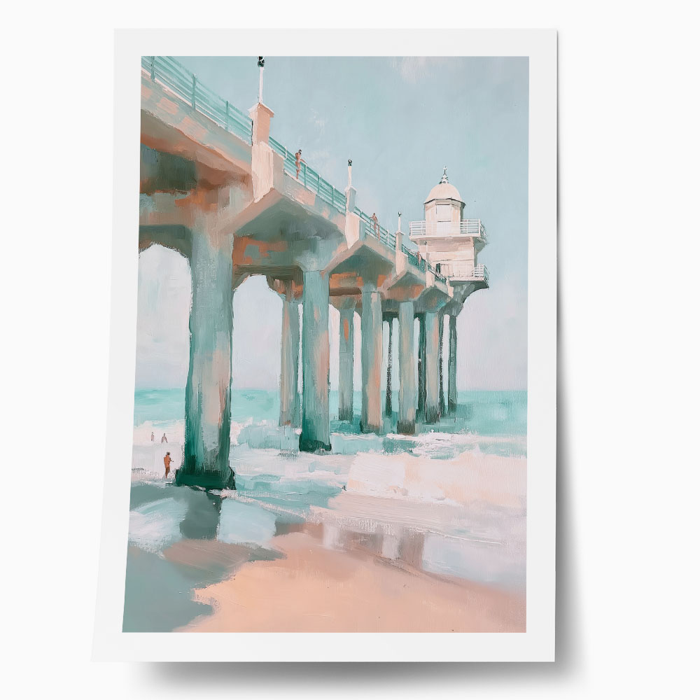 Poster VINTAGE PASTEL PIER
