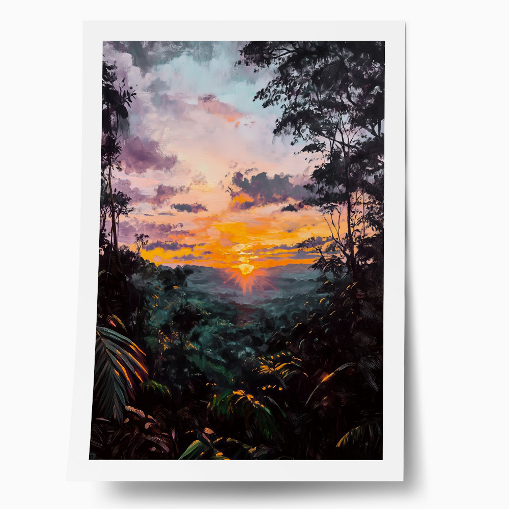 Poster VINTAGE PASTEL RAINFOREST 2