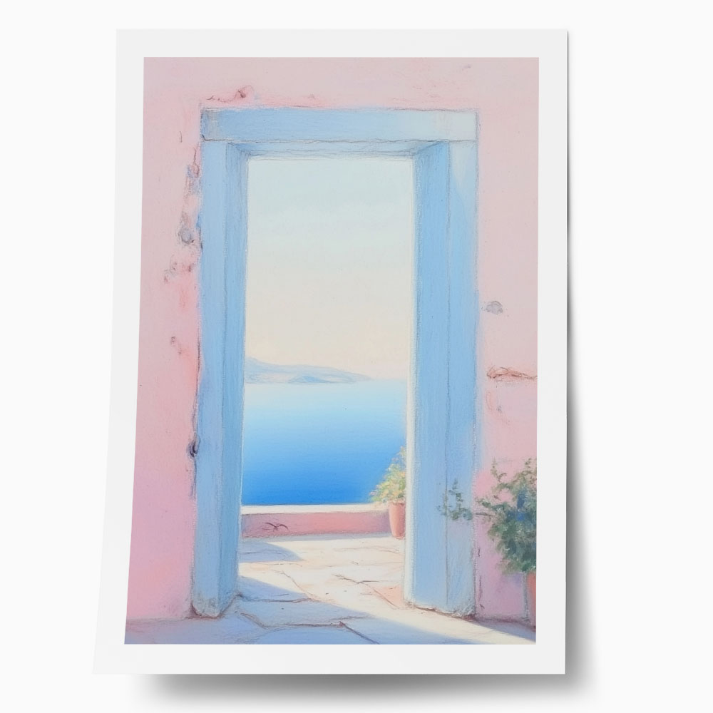 Poster VINTAGE PASTEL SEA VIEW
