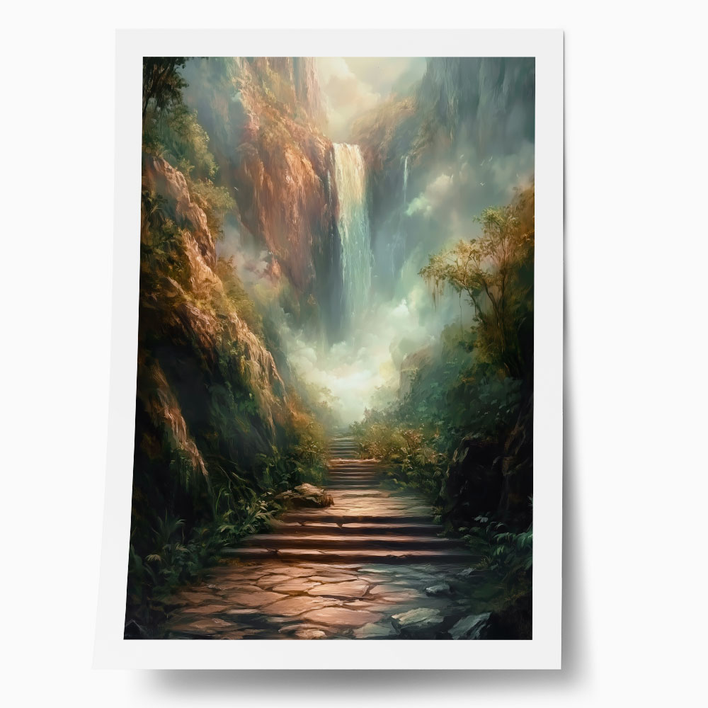 Poster VINTAGE PASTEL WATERFALL 3